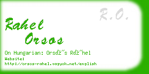 rahel orsos business card